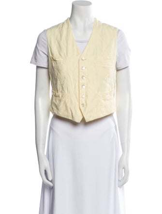 Alix of Bohemia Linen Graphic Print Vest