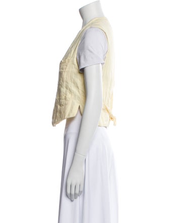 Alix of Bohemia Linen Graphic Print Vest