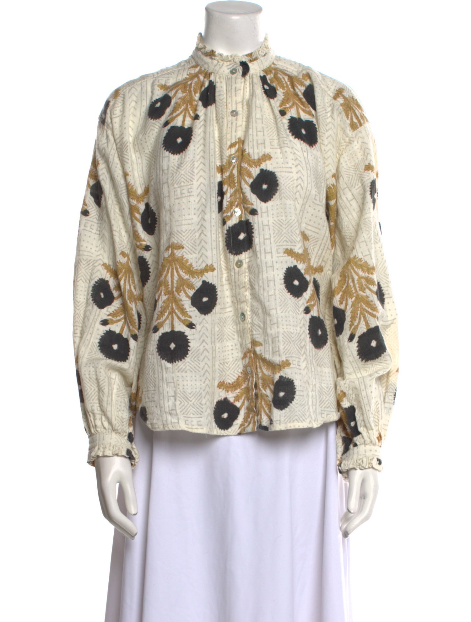 Alix of Bohemia Printed Mock Neck Blouse