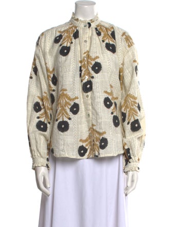 Alix of Bohemia Printed Mock Neck Blouse