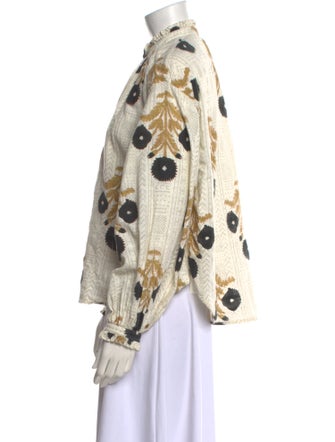 Alix of Bohemia Printed Mock Neck Blouse