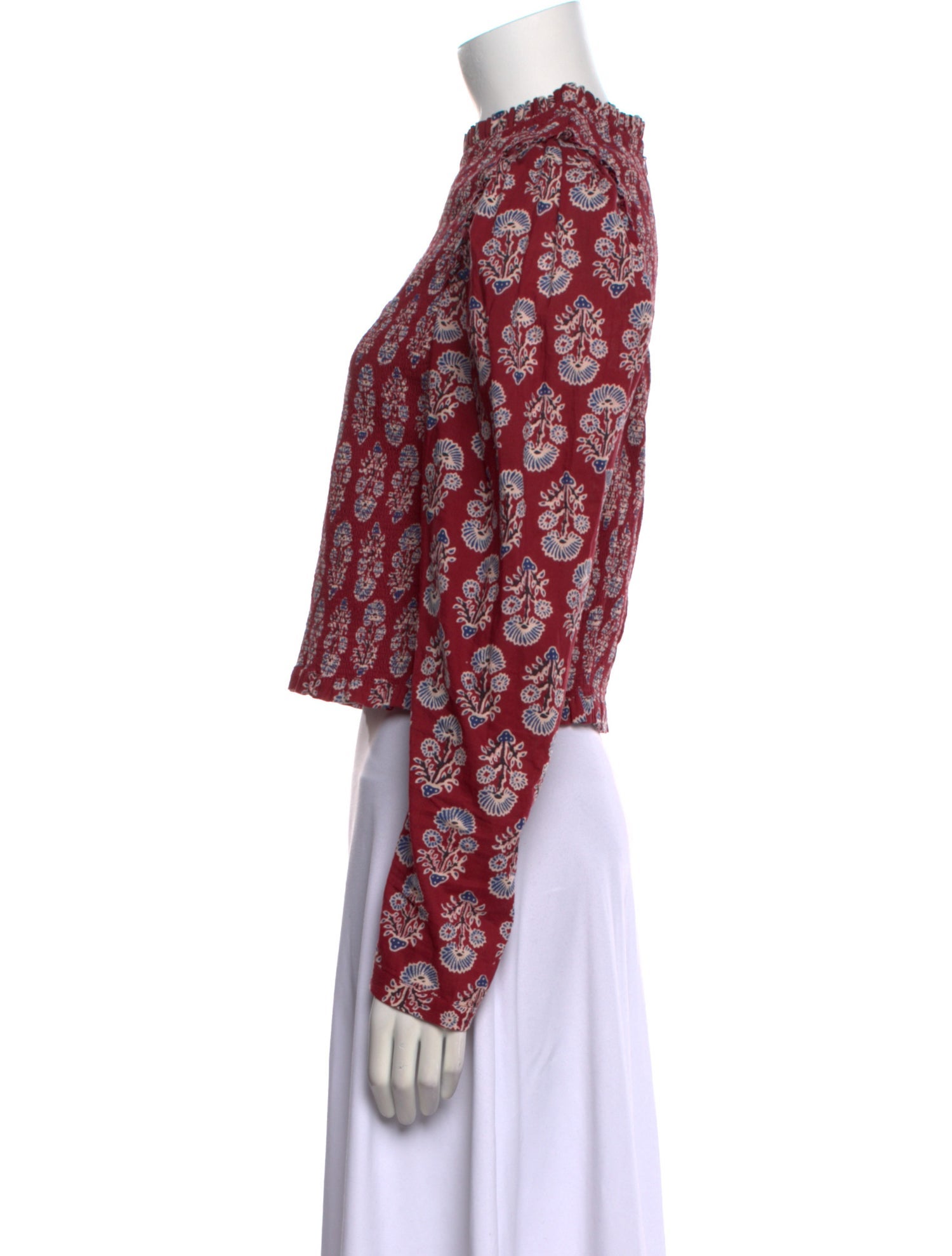 Alix of Bohemia Printed Mock Neck Crop Top