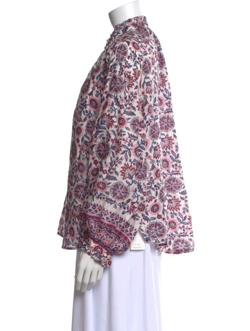 Alix of Bohemia Printed Mock Neck Button-Up Top