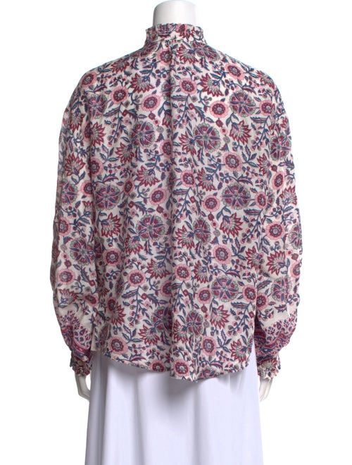 Alix of Bohemia Printed Mock Neck Button-Up Top