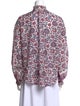 Alix of Bohemia Printed Mock Neck Button-Up Top