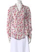 Alix of Bohemia Silk Floral Print Button-Up Top