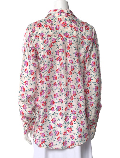 Alix of Bohemia Silk Floral Print Button-Up Top