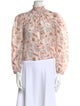 Alix of Bohemia Floral Print Mock Neck Blouse