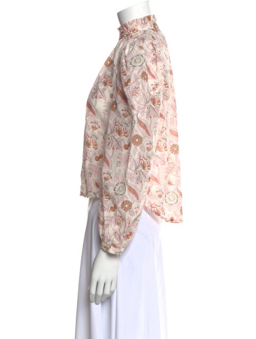 Alix of Bohemia Floral Print Mock Neck Blouse