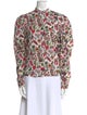 Alix of Bohemia Floral Print Mock Neck Blouse