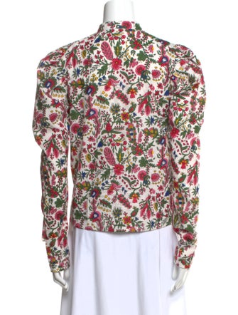 Alix of Bohemia Floral Print Mock Neck Blouse