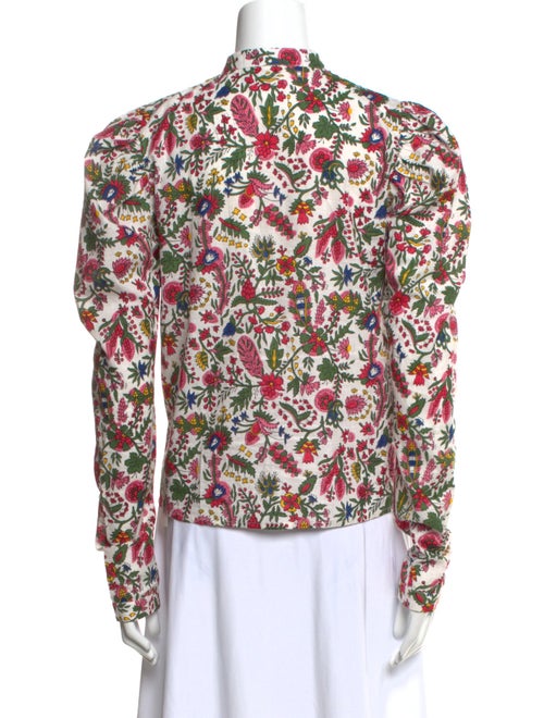 Alix of Bohemia Floral Print Mock Neck Blouse