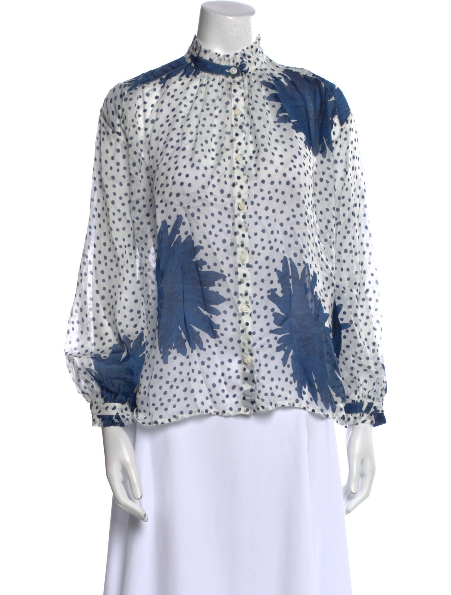 Alix of Bohemia Printed Mock Neck Blouse