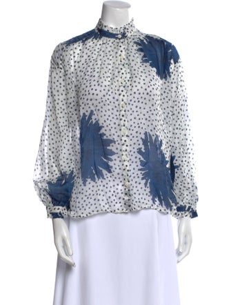 Alix of Bohemia Printed Mock Neck Blouse