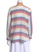 Alix of Bohemia Striped Mock Neck Button-Up Top