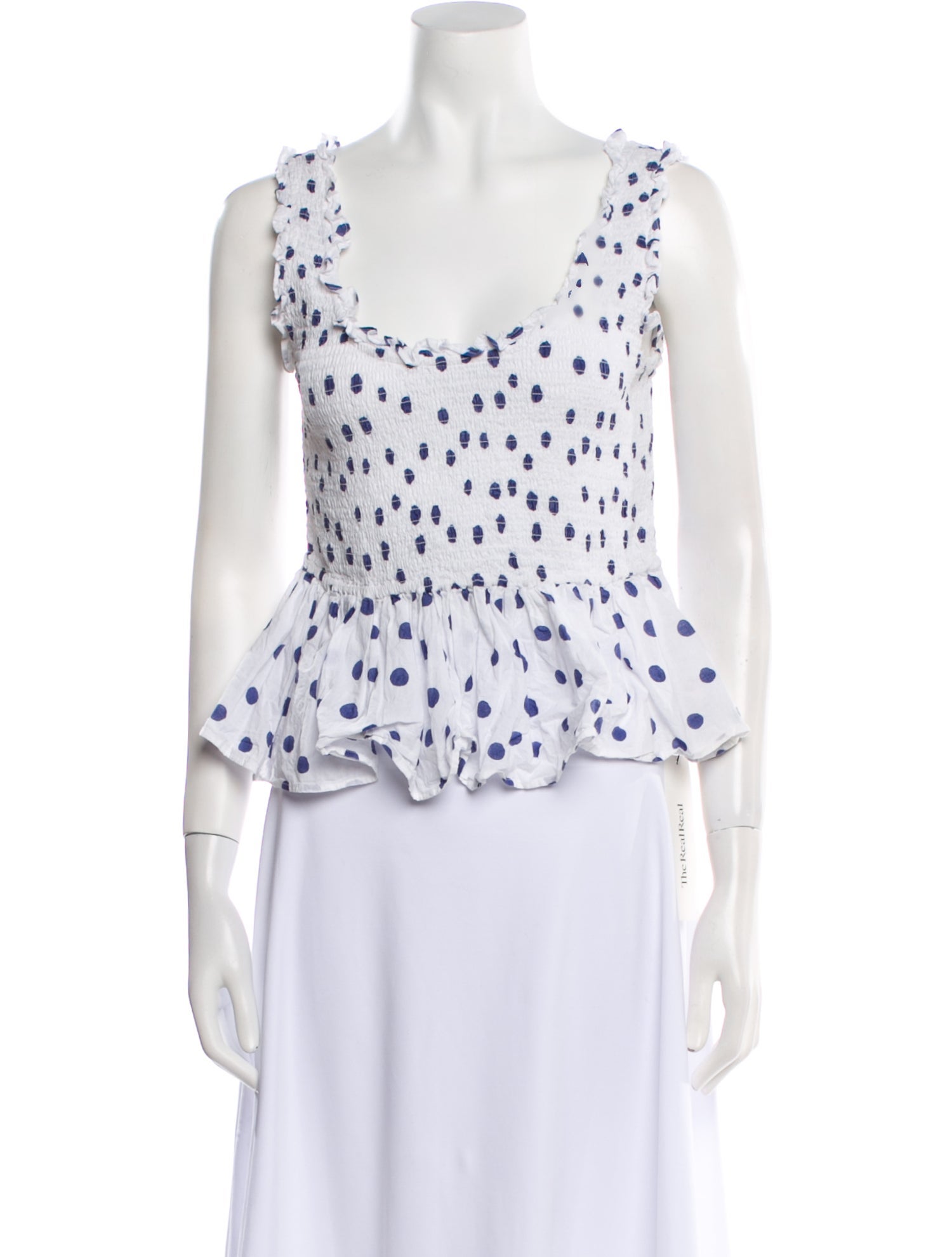 Alix of Bohemia Printed Scoop Neck Crop Top