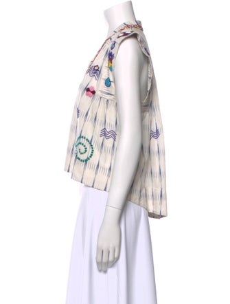 Alix of Bohemia Printed Cowl Neck Crop Top