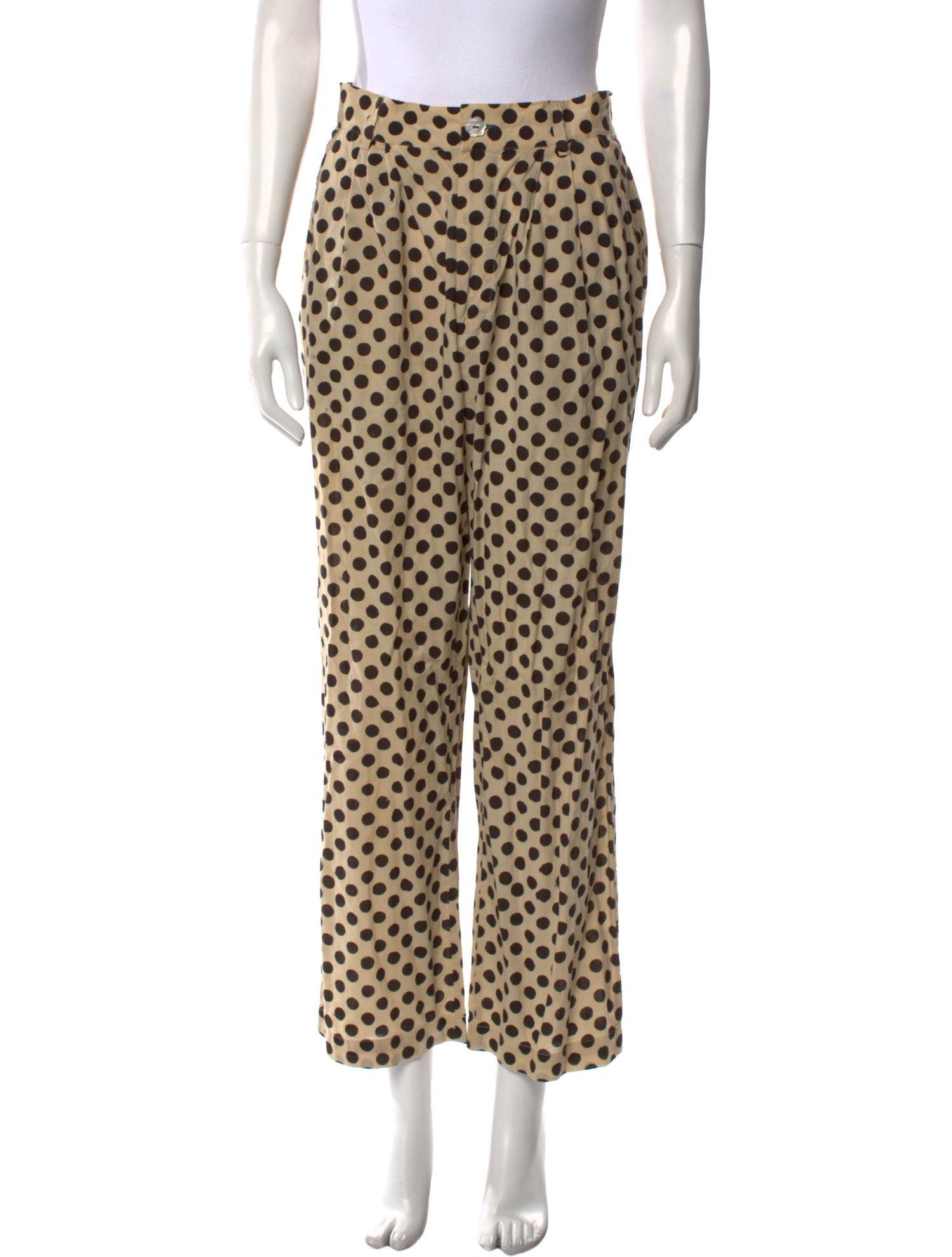 Alix of Bohemia Polka Dot Print Straight Leg Pants