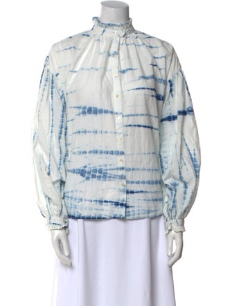 Alix of Bohemia Printed Mock Neck Blouse