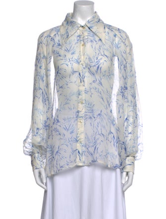 Alix of Bohemia Printed Long Sleeve Button-Up Top
