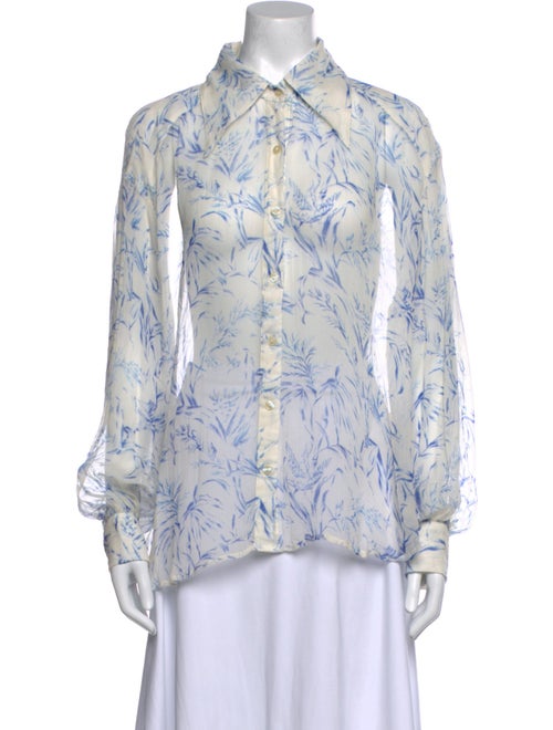 Alix of Bohemia Printed Long Sleeve Button-Up Top