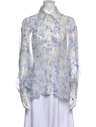 Alix of Bohemia Printed Long Sleeve Button-Up Top