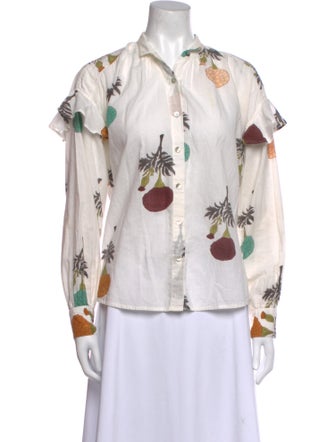 Alix of Bohemia Printed Long Sleeve Button-Up Top