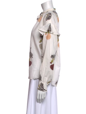 Alix of Bohemia Printed Long Sleeve Button-Up Top