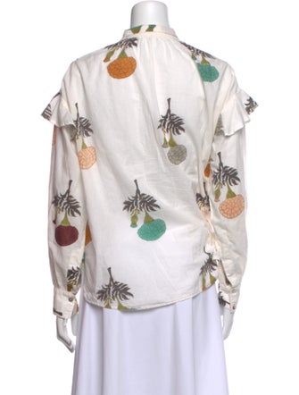 Alix of Bohemia Printed Long Sleeve Button-Up Top
