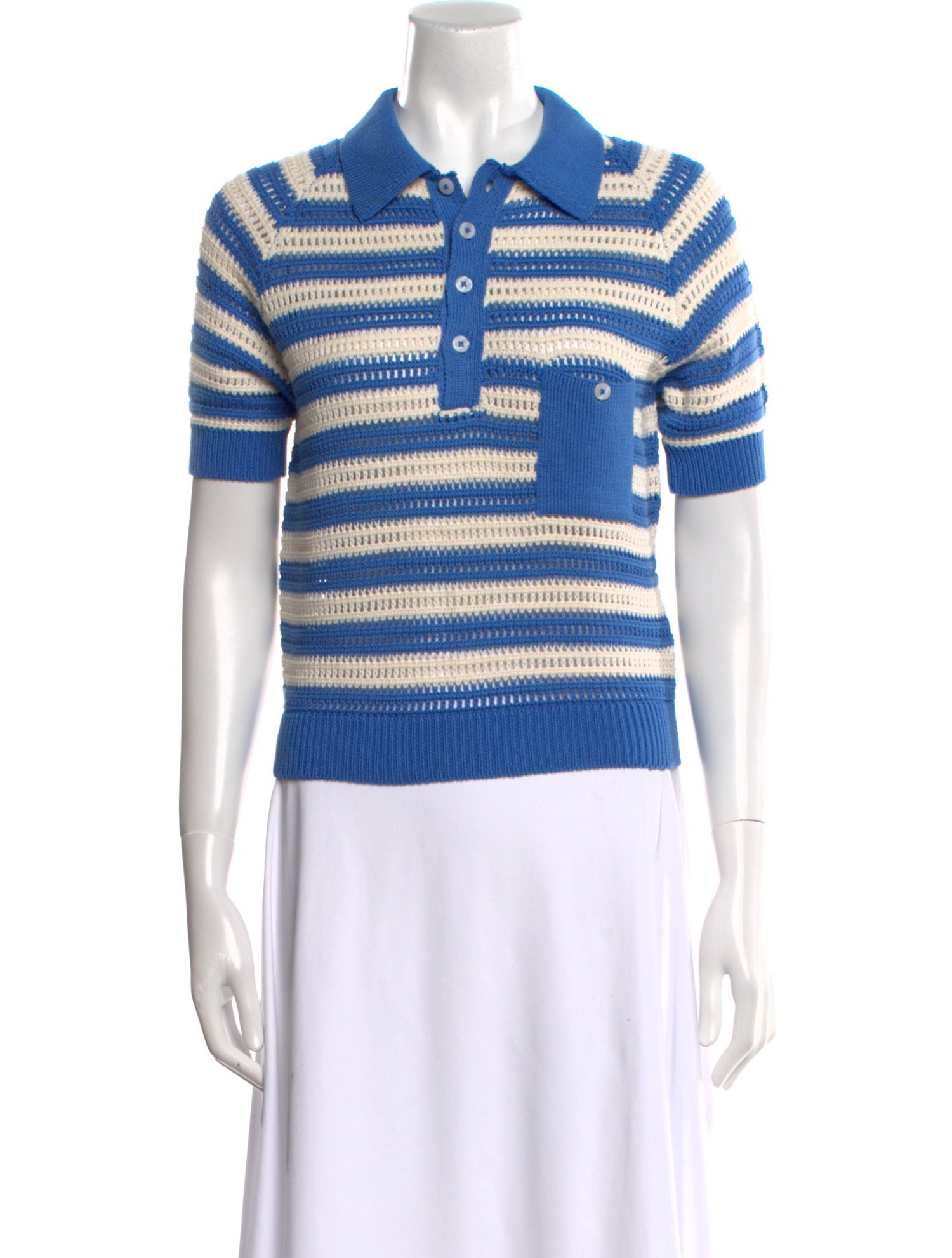 Alix of Bohemia Striped Short Sleeve Polo