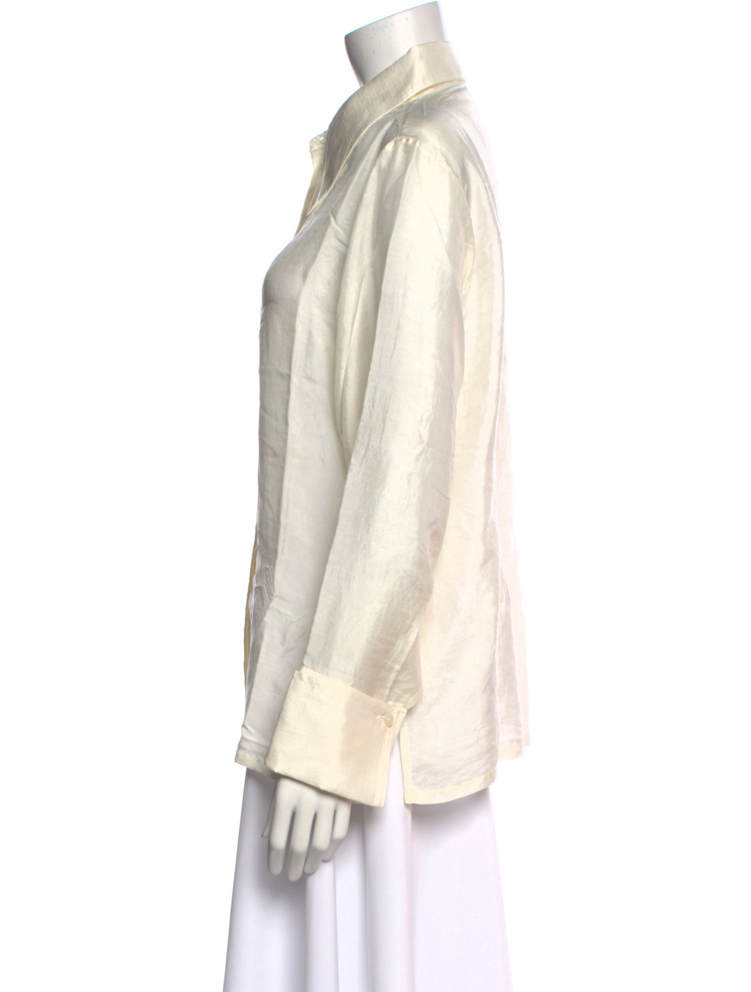 Alix of Bohemia Silk Long Sleeve Button-Up Top