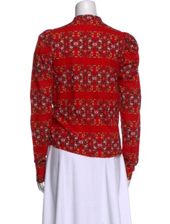 Alix of Bohemia Printed Mock Neck Blouse