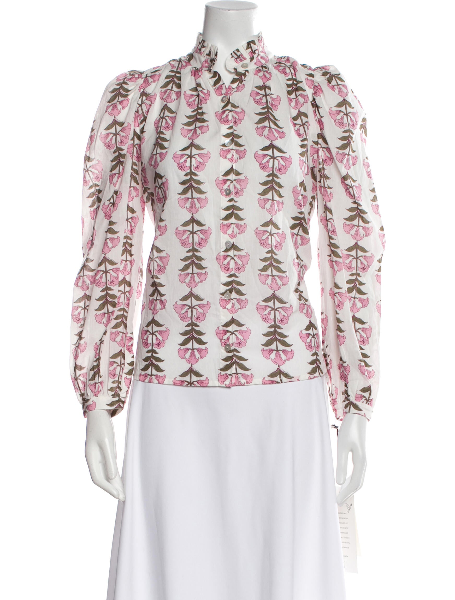 Alix of Bohemia Printed Mock Neck Blouse w/ Tags