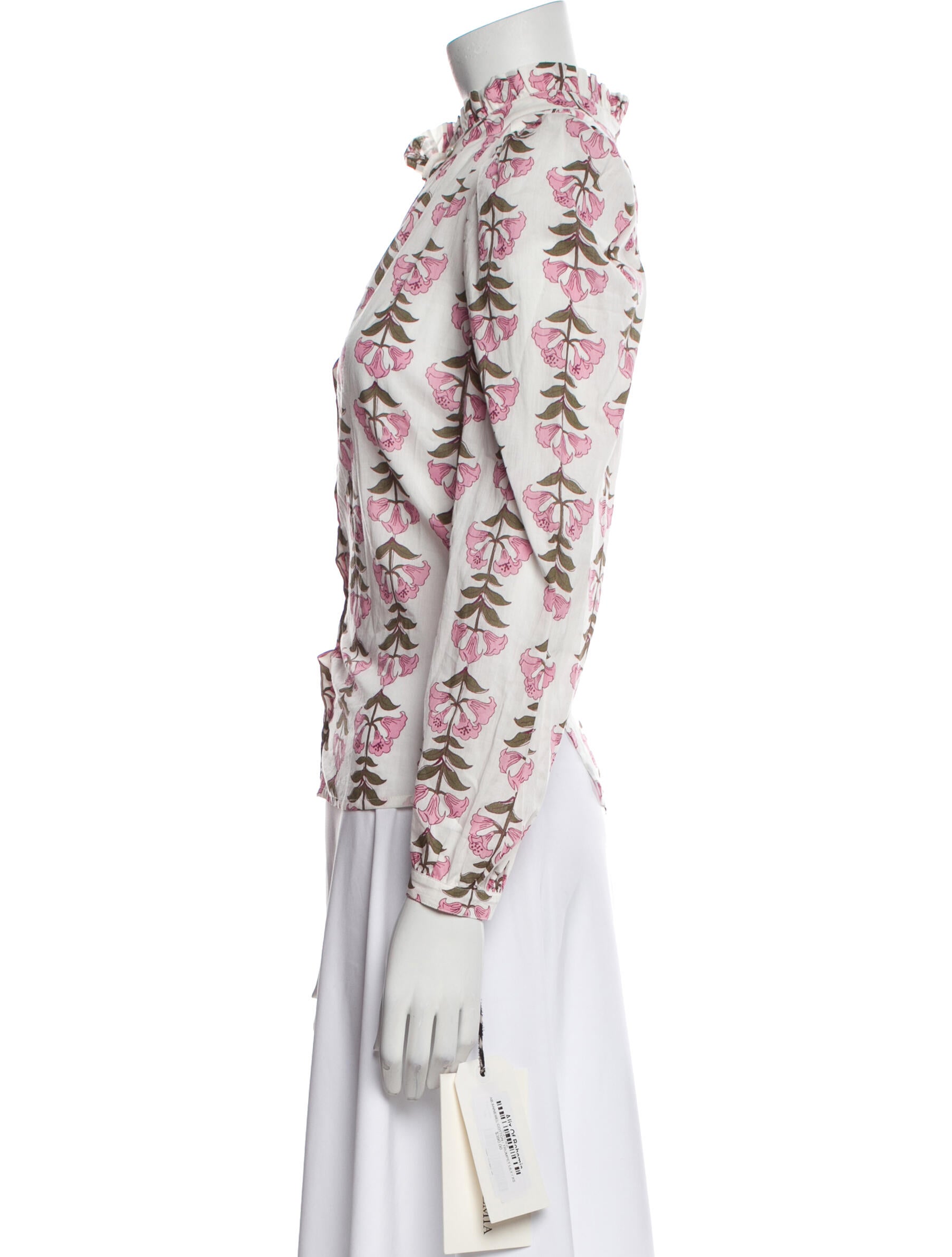Alix of Bohemia Printed Mock Neck Blouse w/ Tags