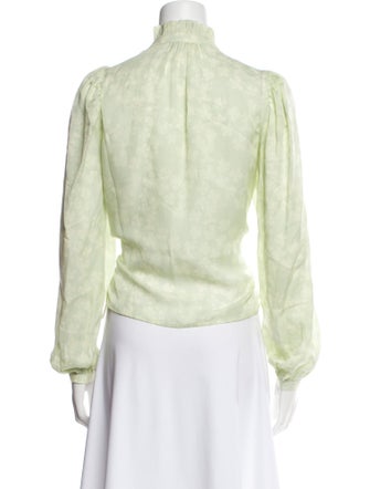 Alix of Bohemia Mock Neck Long Sleeve Button-Up Top