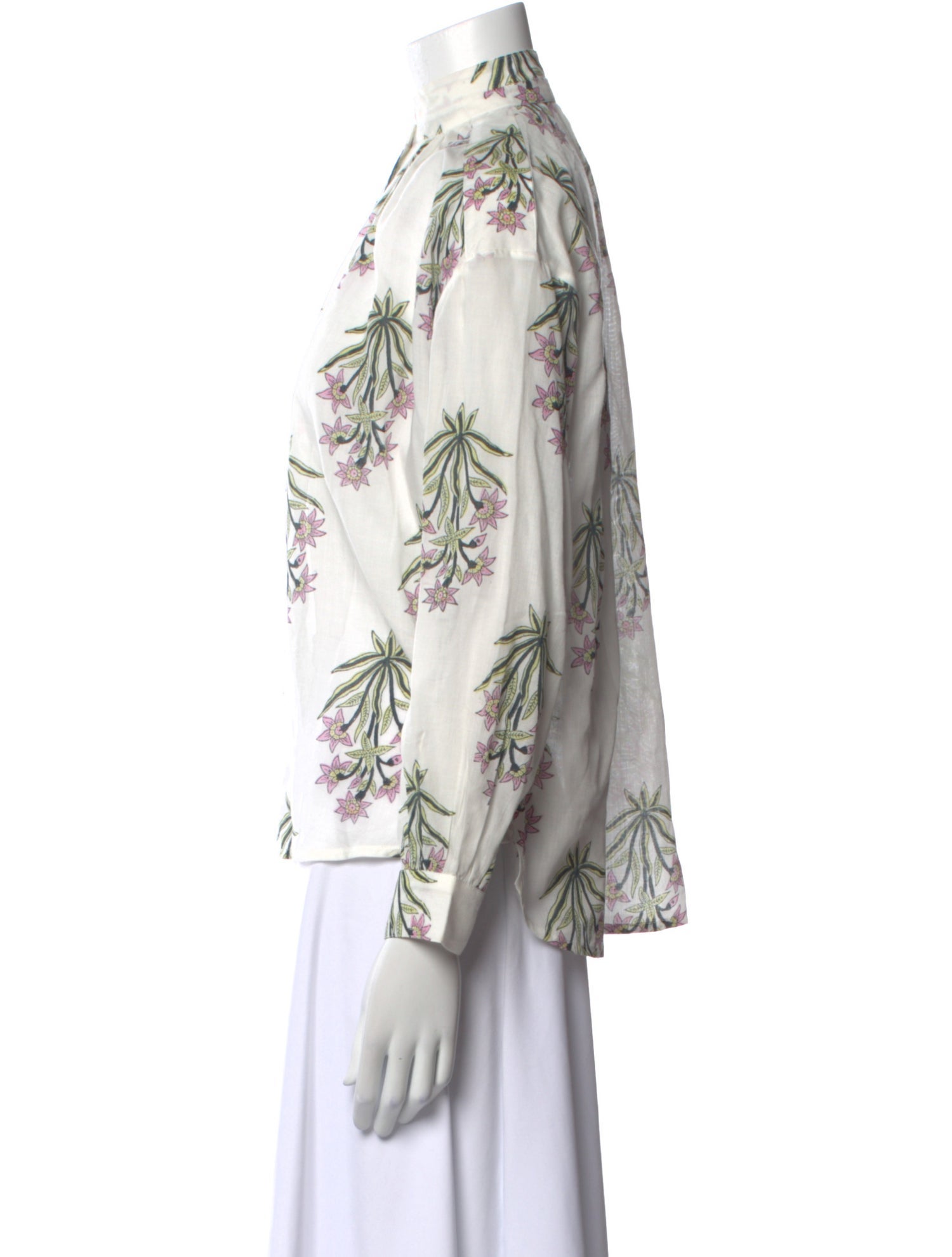 Alix of Bohemia Floral Print Mock Neck Blouse