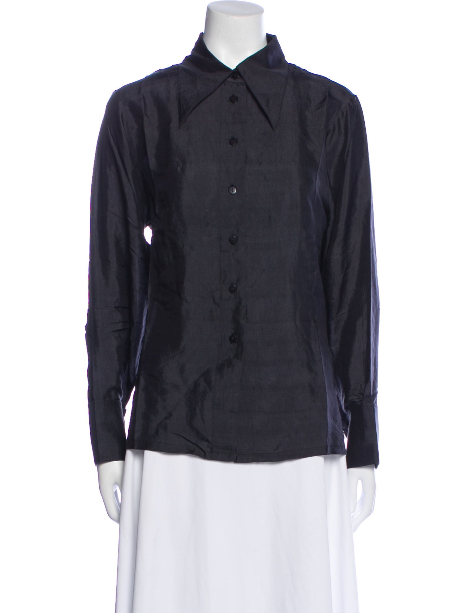 Alix of Bohemia Silk Long Sleeve Button-Up Top w/ Tags