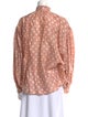 Alix of Bohemia Polka Dot Print Mock Neck Blouse