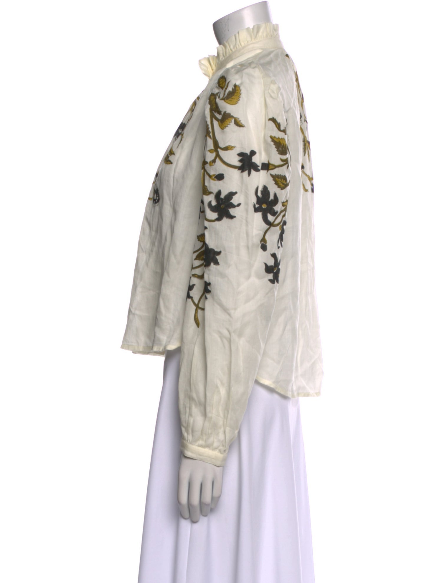 Alix of Bohemia Floral Print Mock Neck Blouse