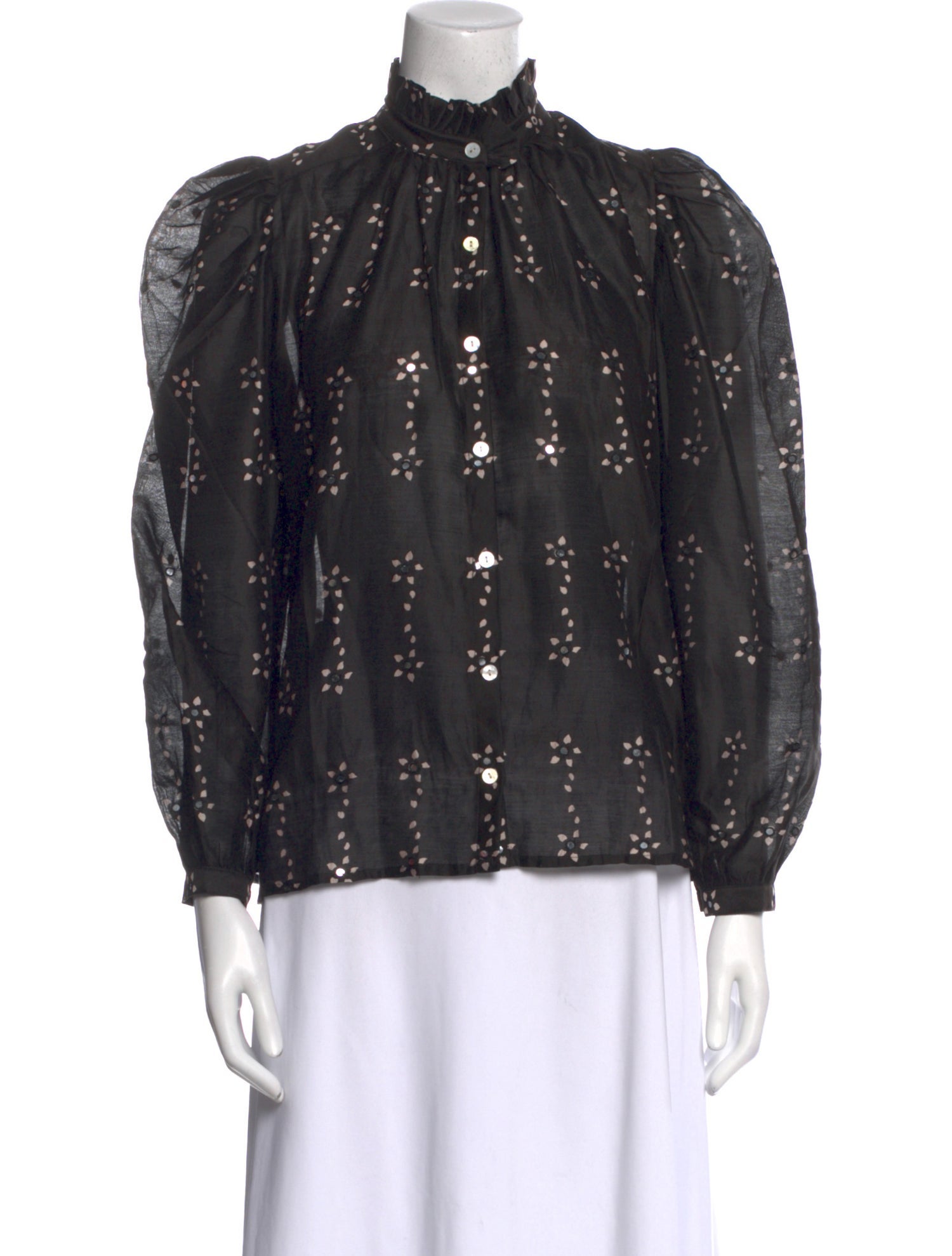 Alix of Bohemia Printed Mock Neck Blouse