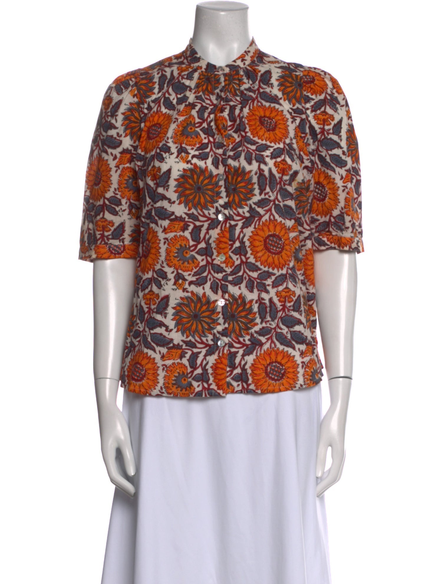 Alix of Bohemia Printed Mock Neck Blouse