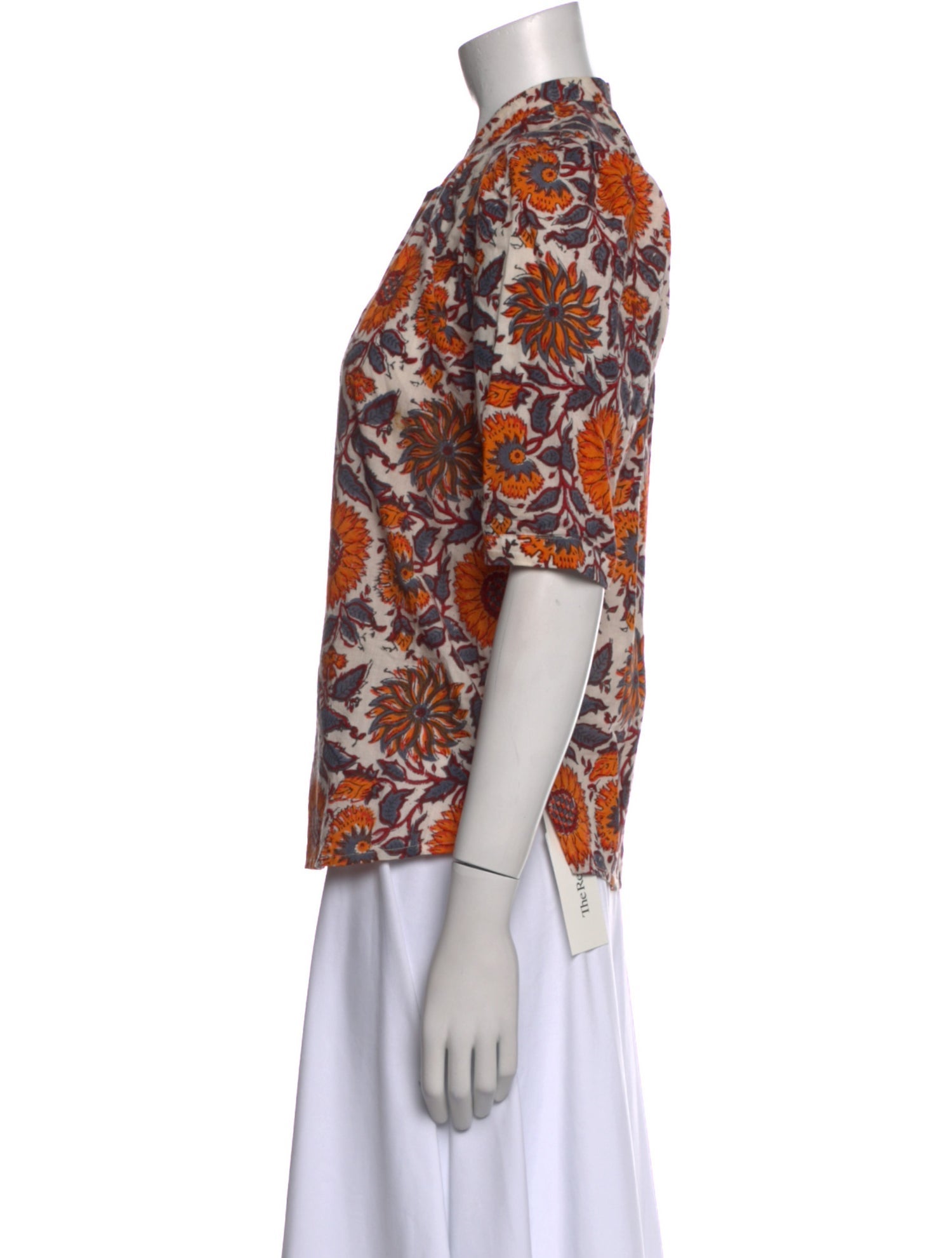 Alix of Bohemia Printed Mock Neck Blouse