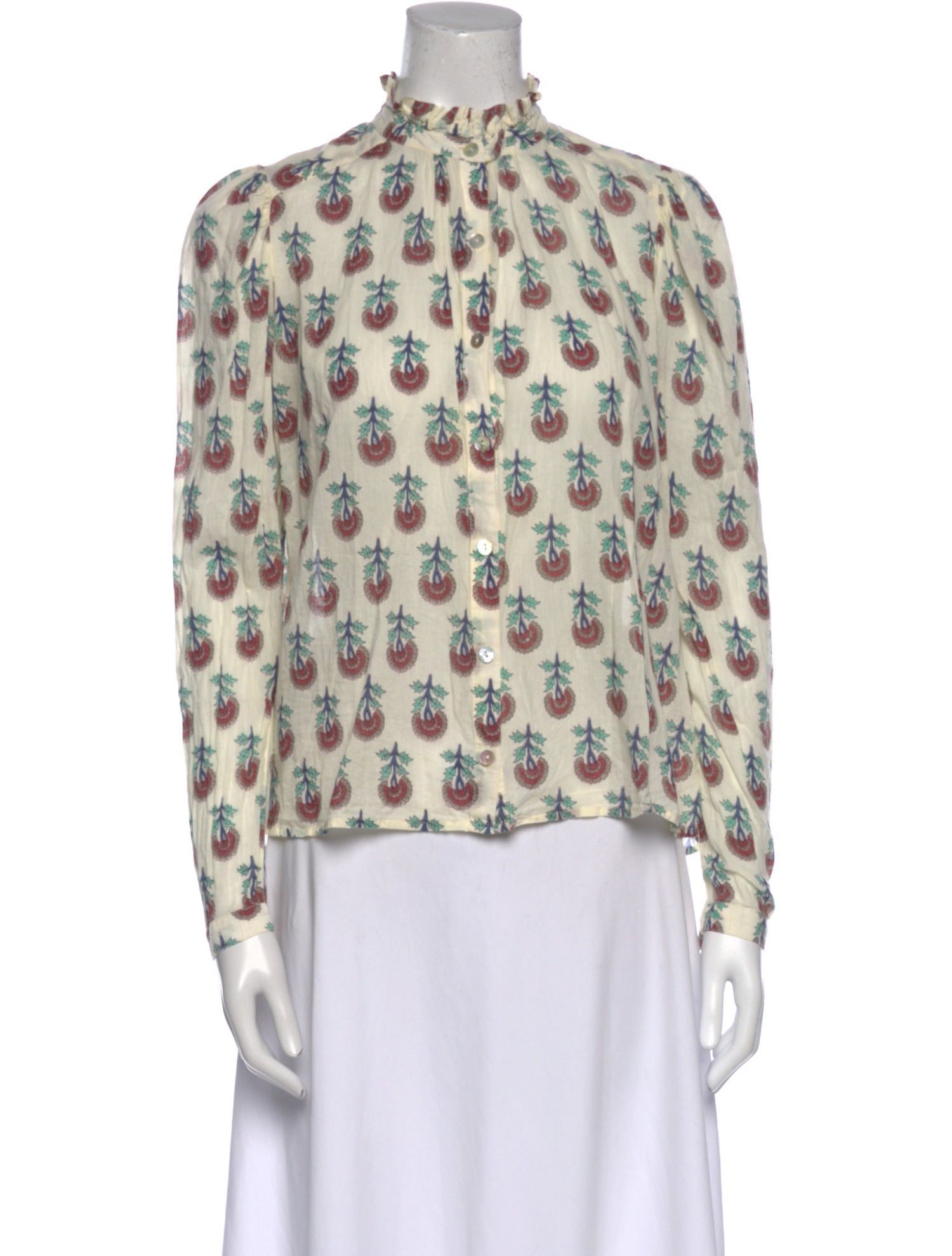 Alix of Bohemia Printed Mock Neck Blouse