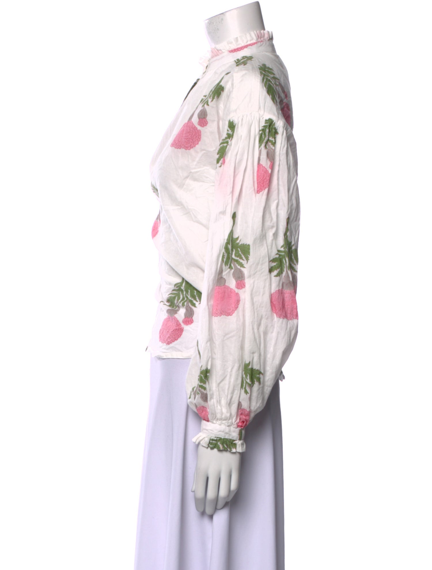 Alix of Bohemia Floral Print Mock Neck Blouse