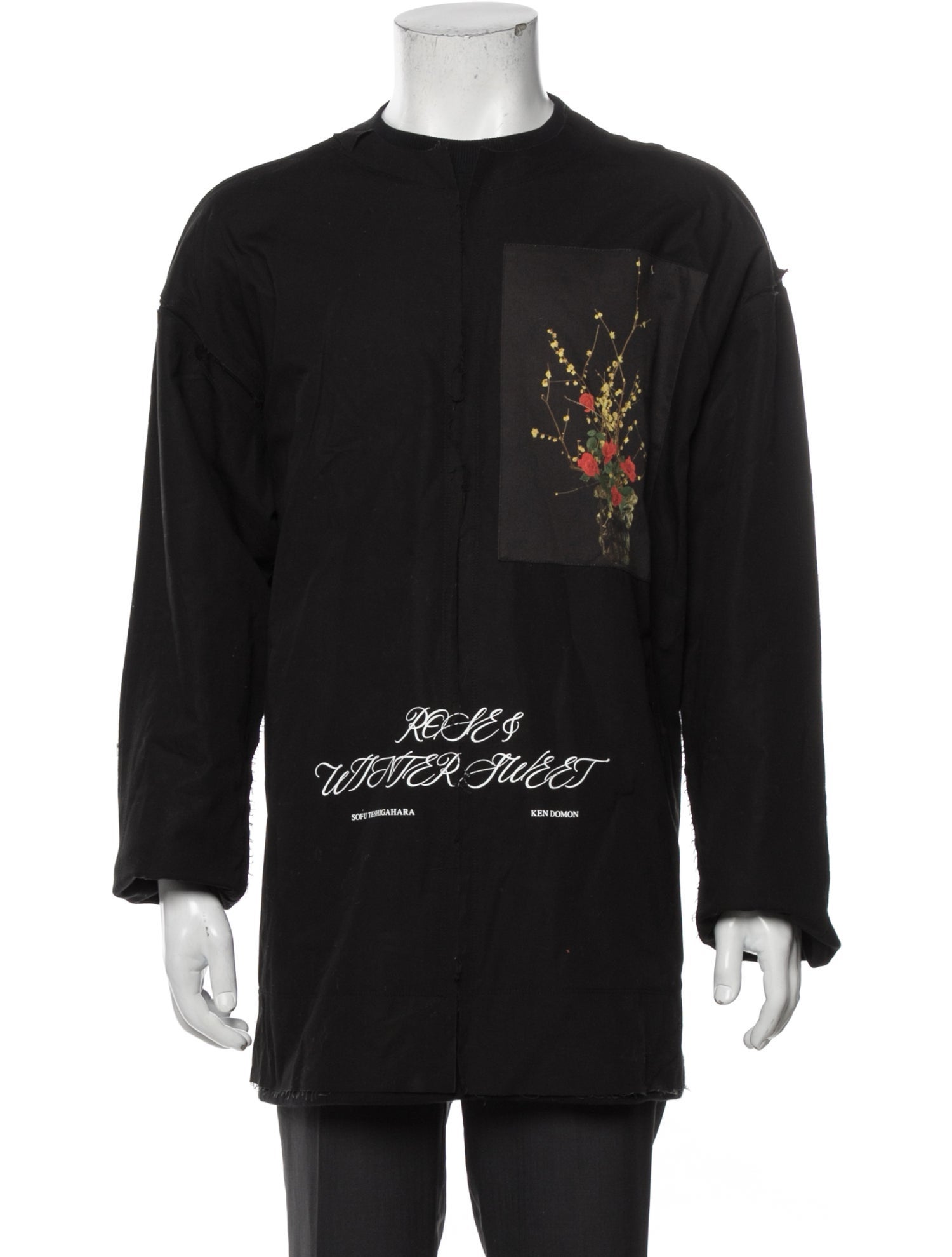 ALMOSTBLACK Graphic Print Crew Neck Pullover