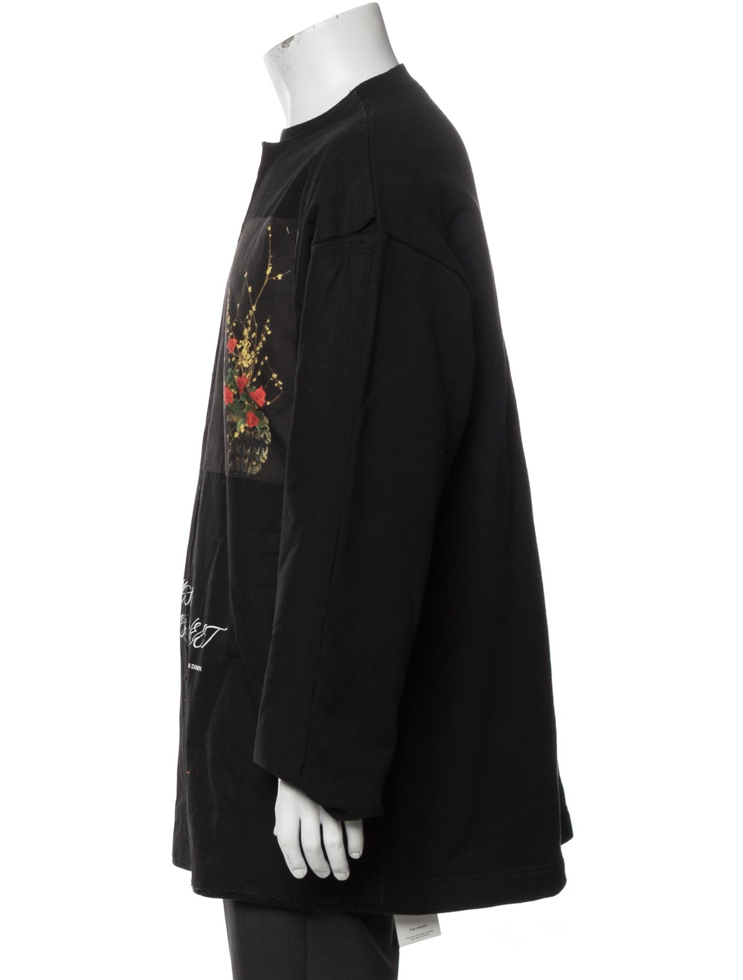 ALMOSTBLACK Graphic Print Crew Neck Pullover