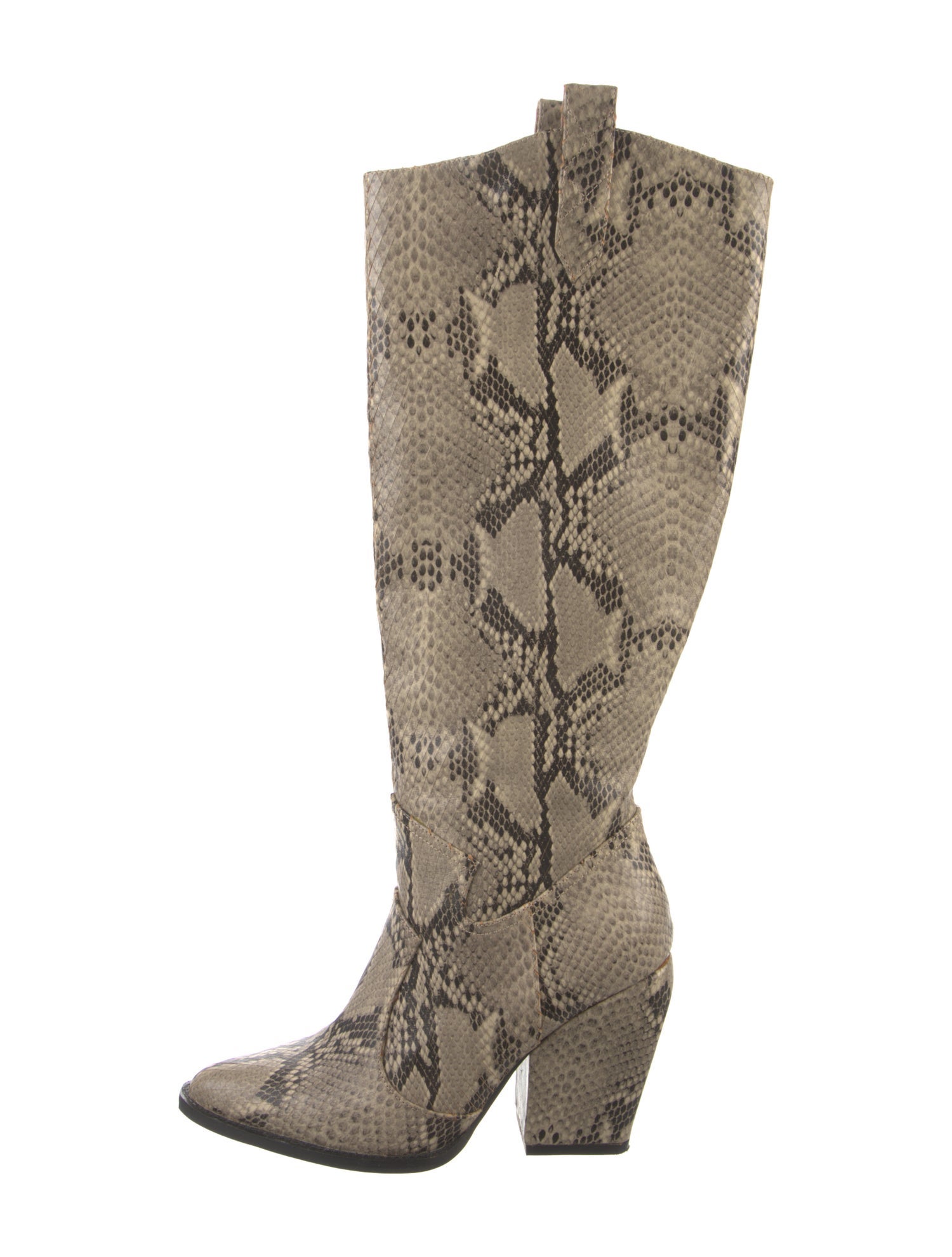 Alias Mae Leather Animal Print Boots