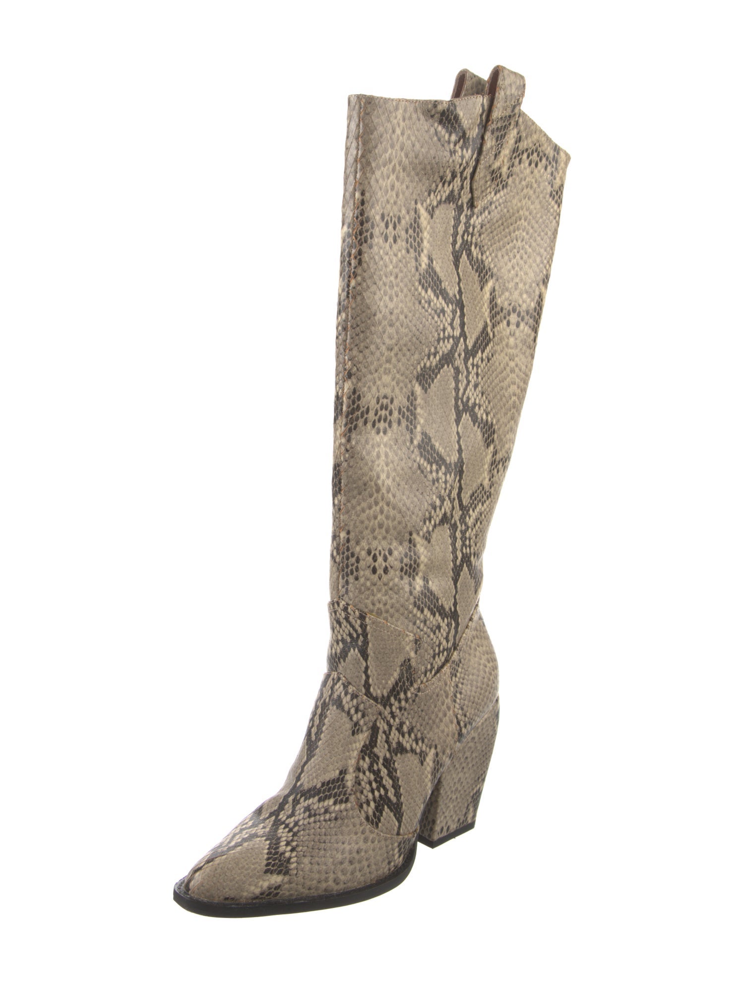Alias Mae Leather Animal Print Boots