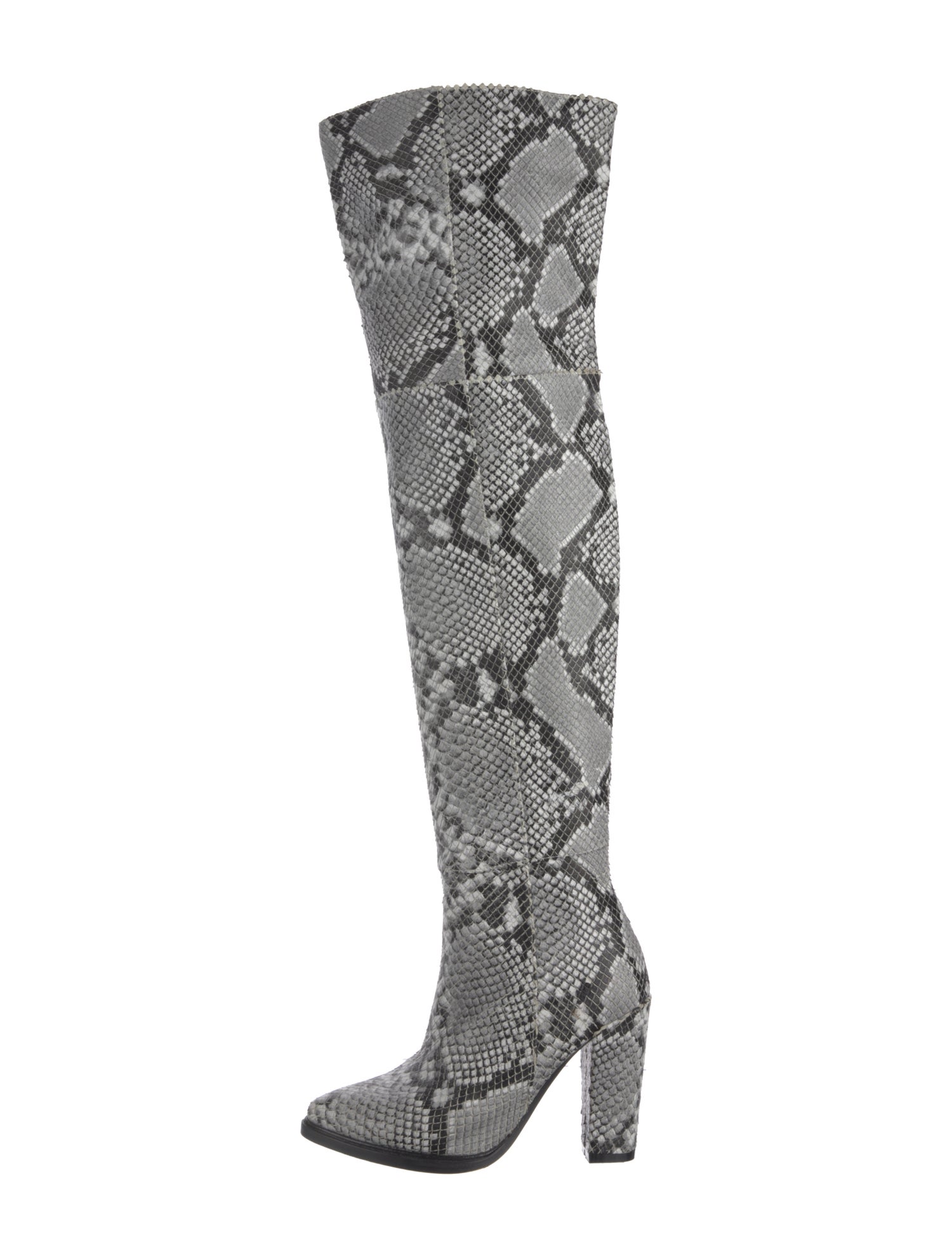 Alias Mae Leather Animal Print Boots