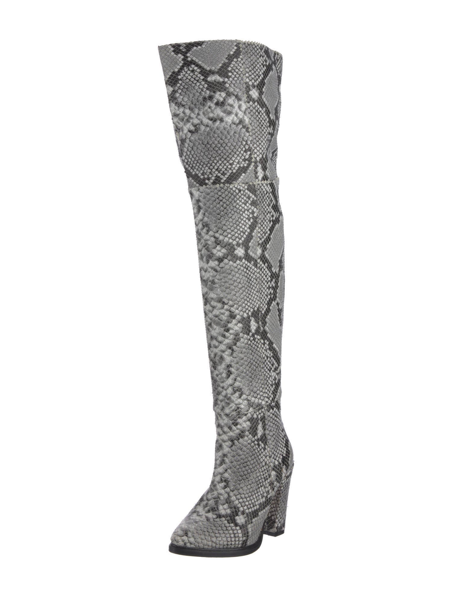 Alias Mae Leather Animal Print Boots